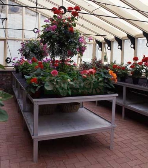 GREENHOUSES xx - Heavy duty aluminium 2 tier staging