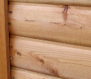 Close up view of cladding
