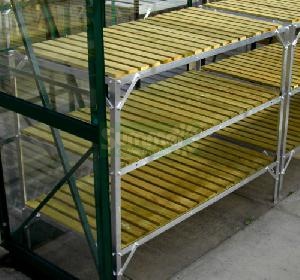 Staging 3 tier wooden slatted