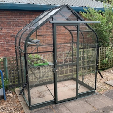 Aluminium Greenhouse 197 - Green, Toughened Glass Aluminium Greenhouse 197 - Green, Toughened Glass
