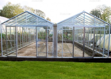 Robinsons Rosette Reach Double Span Greenhouse