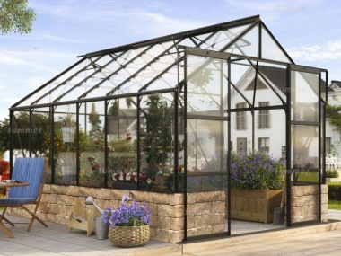 Dwarf Wall Greenhouse 198 - Aluminium, Black Dwarf Wall Greenhouse 198 - Aluminium, Black