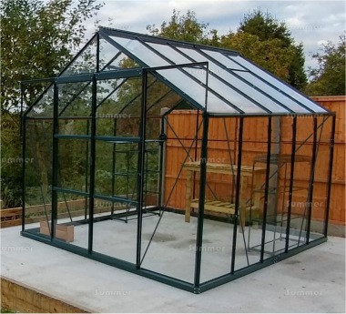 Aluminium Greenhouse 032 - Green, Base Included