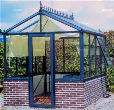 Dwarf Wall Greenhouse 38 - Box Section Aluminium Dwarf Wall Greenhouse 38 - Box Section Aluminium