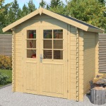 28mm Log Cabin Shed 645 - Double Door, PEFC Certified 28mm Log Cabin Shed 645 - Double Door, PEFC Certified