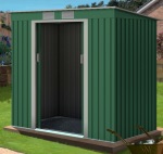 Pent Metal Shed 361 - Double Door, Galvanized Steel Pent Metal Shed 361 - Double Door, Galvanized Steel