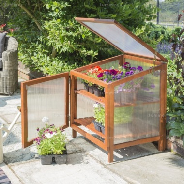 Rowlinson Hardwood Coldframe - Polycarbonate, 2 Shelves, FSC® Certified Rowlinson Hardwood Coldframe - Polycarbonate, 2 Shelves, FSC® Certified