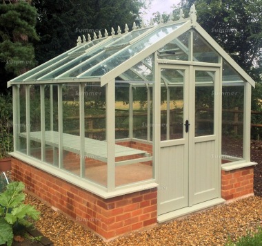 Dwarf Wall Greenhouse 568 - Painted, Toughened Glass, Fitted Free
