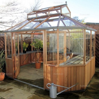 Alton Evolution Octagonal 12x9 - Hybrid Cedar Greenhouse Alton Evolution Octagonal 12x9 - Hybrid Cedar Greenhouse